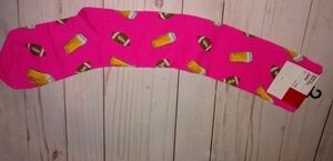 Woman's novelty knee-high football and beer socks